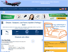 Tablet Screenshot of airport-budapest.info